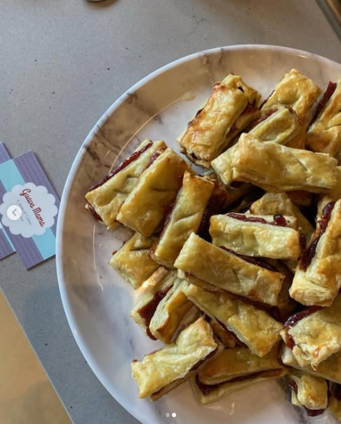 Guava pastry close up